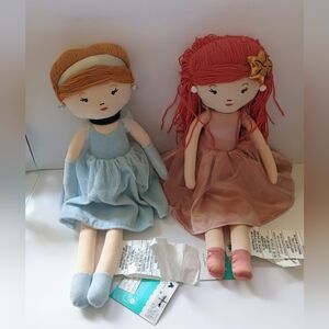 Disney Pillowfort Disney Princess Soft Doll Pair Cinderella & Ariel (NWT)